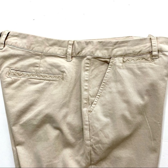 Garnet Hill Organic Cotton Khaki Pants 6 Basic Neutral Summer - Picture 3 of 14
